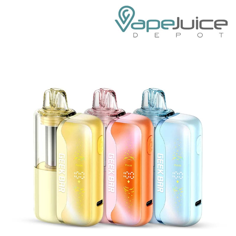 Three different flavors of Geek Bar Mate 60K Disposable Kit - Vape Juice Depot